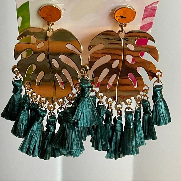 Lilly Pulitzer Frond of You Earrings - Picture 2 of 4